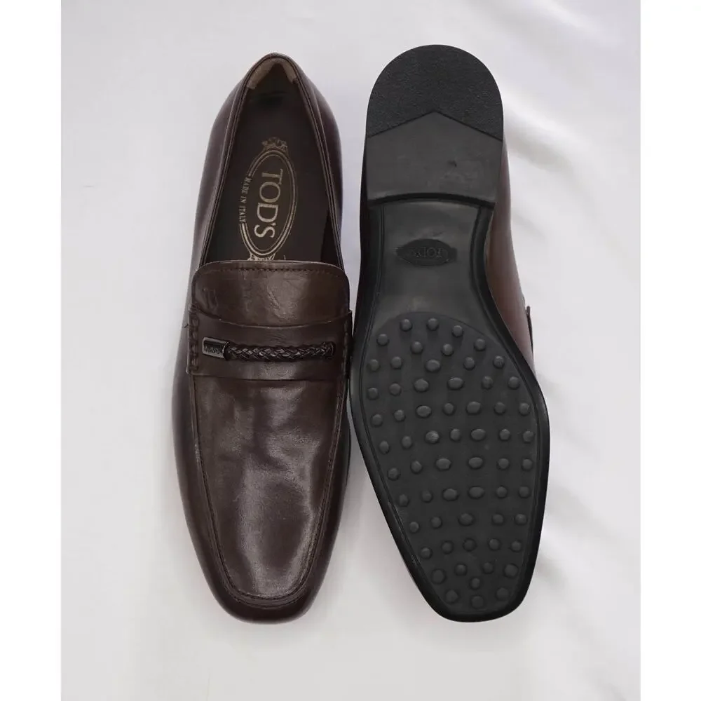 $750 TOD'S - *DISPLAY* Brown Leather Loafers - US 8 (7UK)